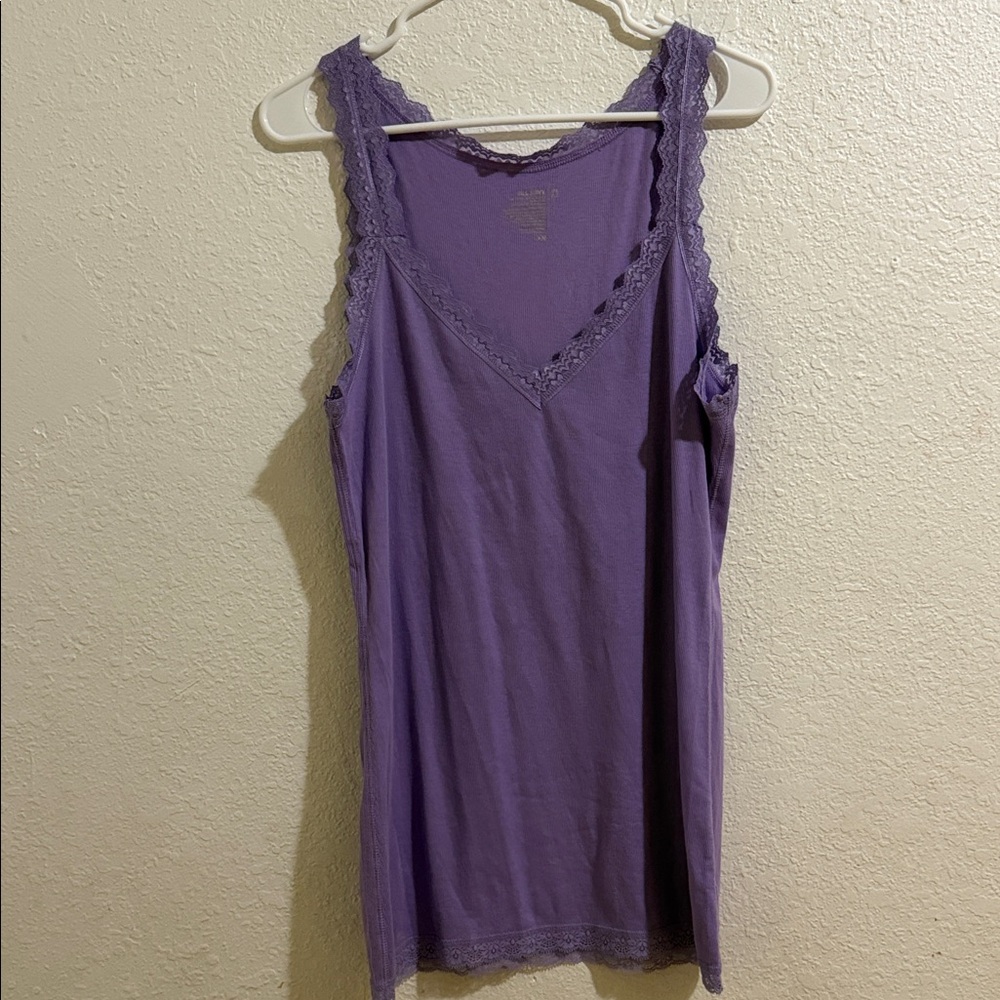 Old Navy Purple Women's Camisole with Lace Trim
